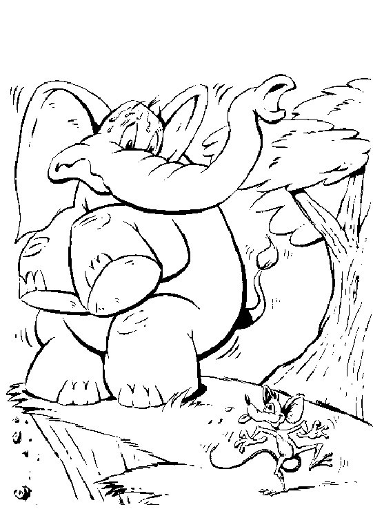 Plansa de colorat cu Elefant 40 35